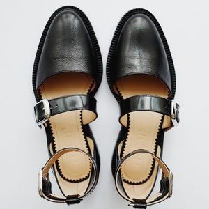 Inch 2 Leather Black Caviar Sandals Size 40